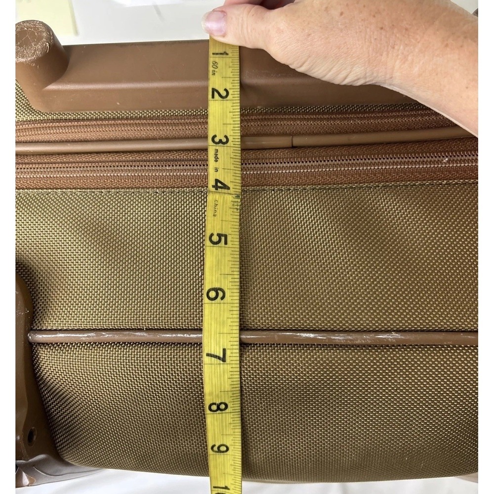 Hartmann Expandable 22" Carry On Suitcase Wheels/Rolling Leather Trim Luggage - Picture 16 of 16